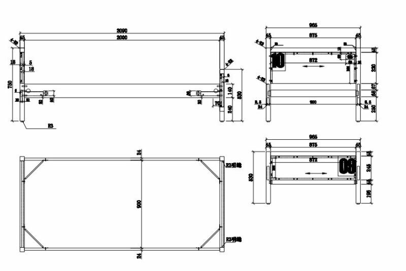 LIT ALEX 90 X 200 cm en pin massif – Image 4